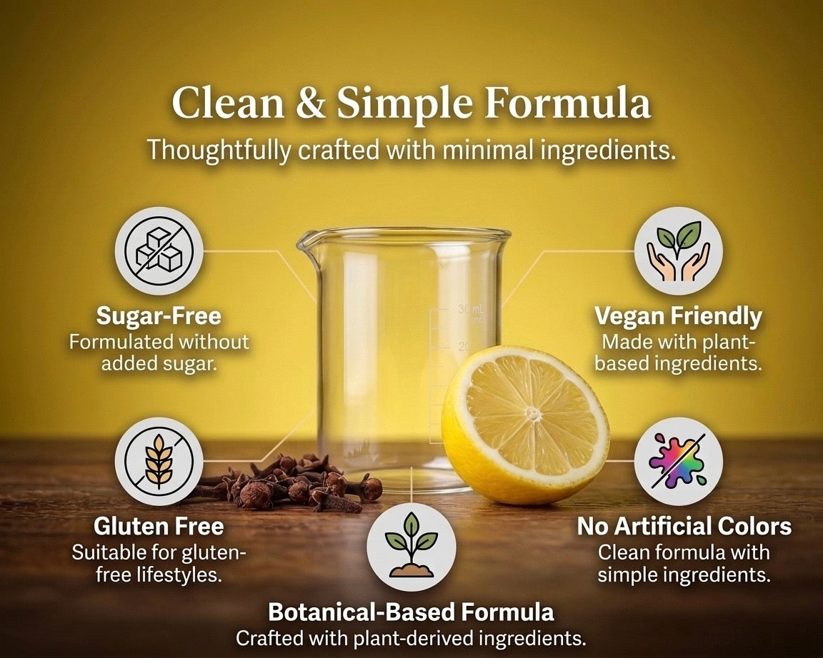 MoNova Clove & Lemon Gut Support Drops – Liquid Digestive Support Supplement – Sugar-Free Botanical Formula with Acacia Fiber – Supports Digestive Comfort & Gut Balance – 2 fl oz (60 Servings)